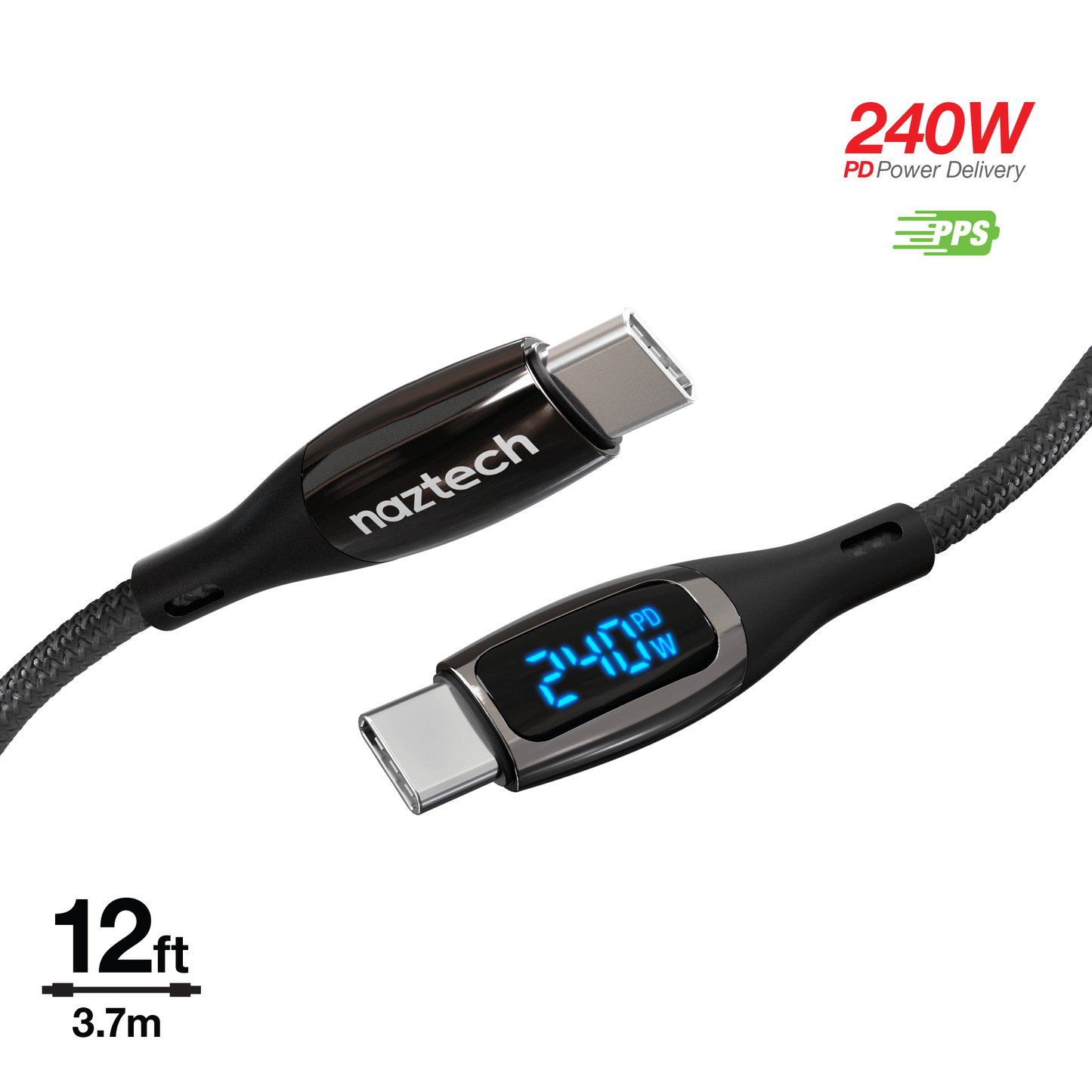 DigiWATT USB-C to USB-C Digital LED Cable 12ft