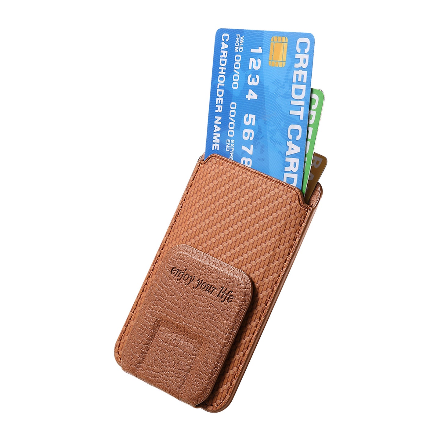 Magnetic CLip On Card Holder Stand for Phone Cover