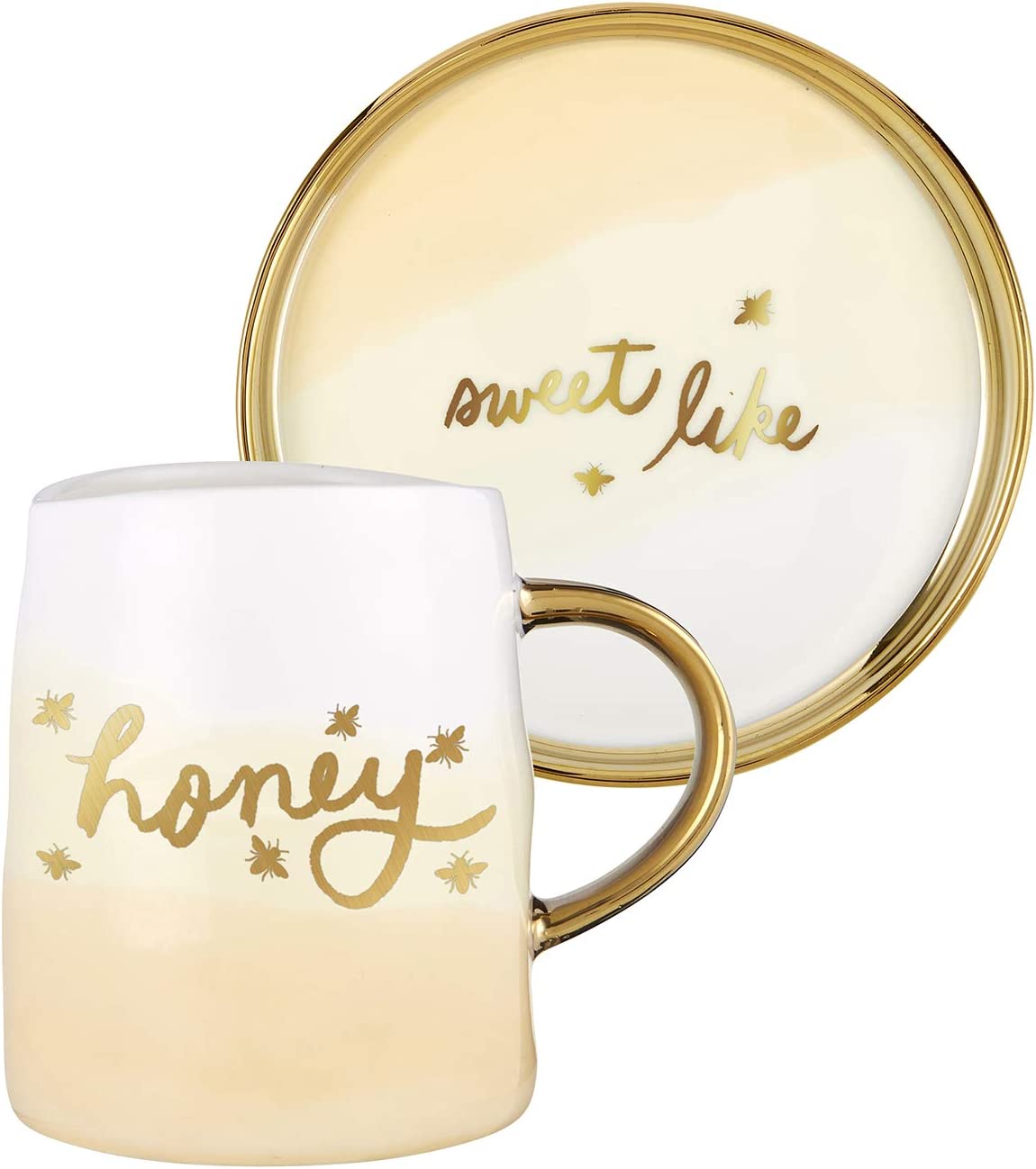 Slant Collection Coffee Mug Set 2 PC Honey