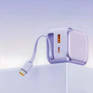 3P Power Charger: Multi-port Charging Head with Built-in Retractable Data Cable