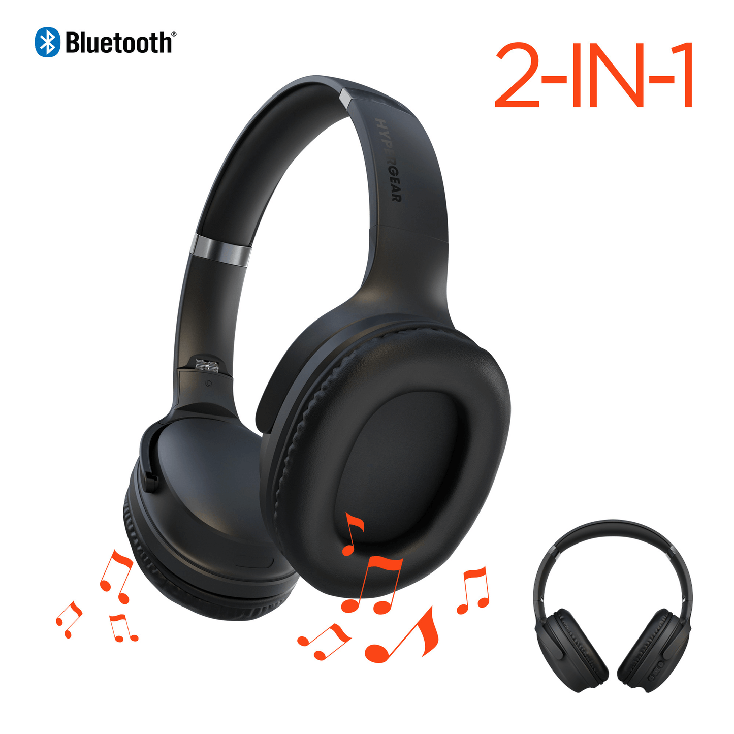 Flip 2-in-1 Headphones Plus Speaker Black