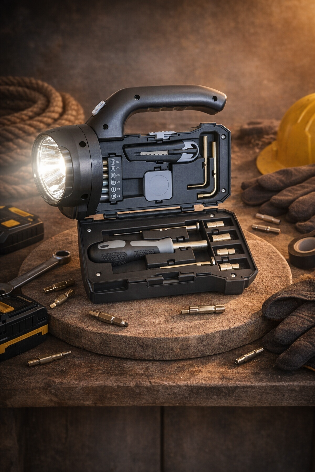 Emergency Tool Kit With Flashlight