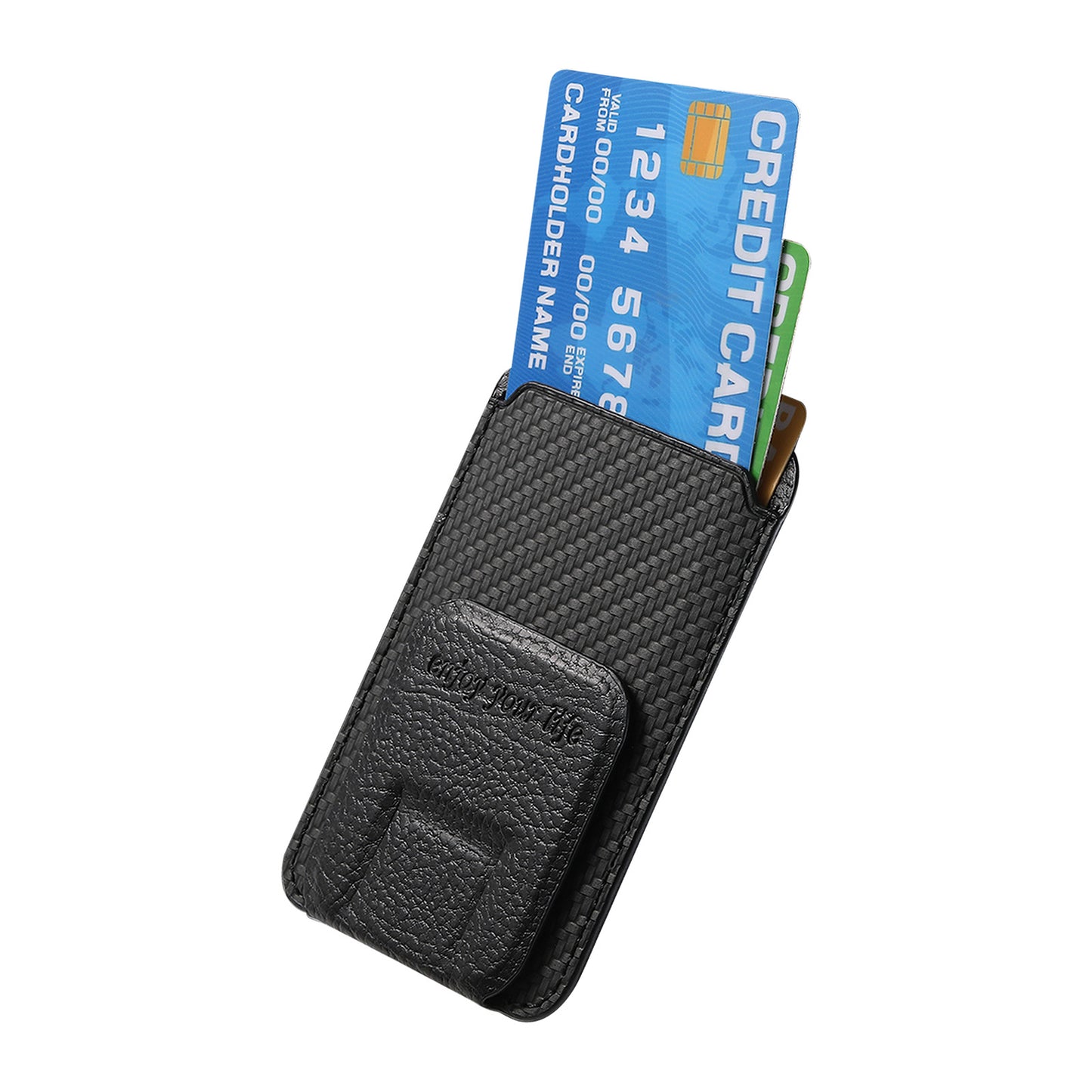 Magnetic Clip On Card Holder Stand for Phone Cover