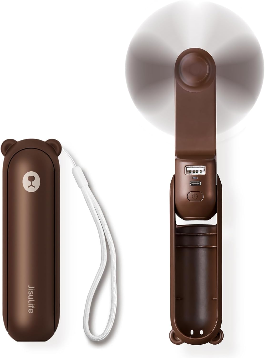 Quick And Cool Handheld Fan-Brown