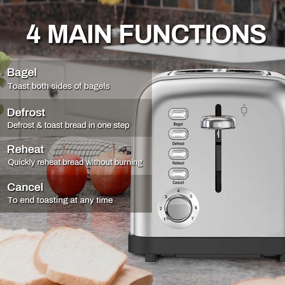 Cook N Repeat Extra-Wide 2-Slice Toaster