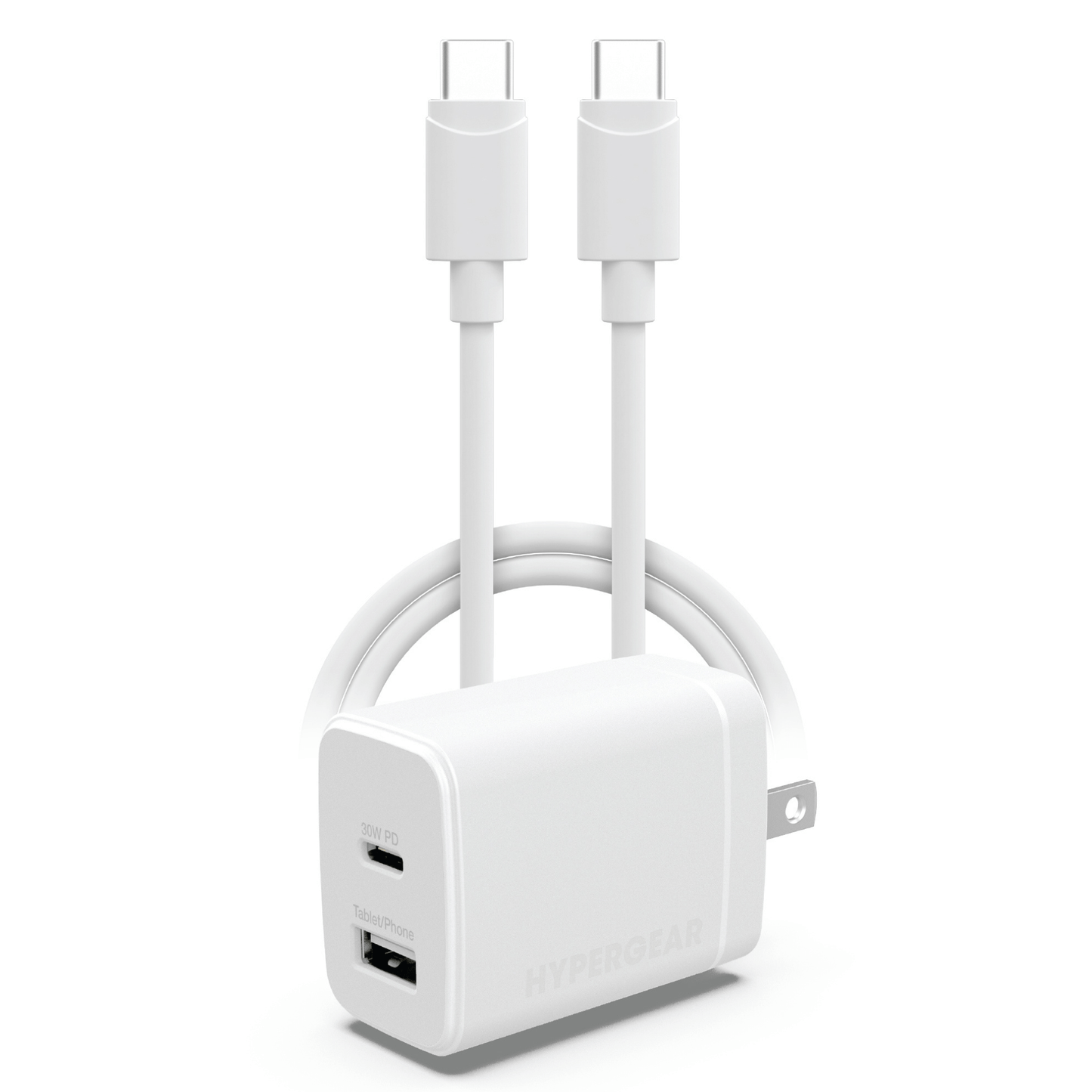 30W PD Dual Wall Charger + USB-C to USB-C