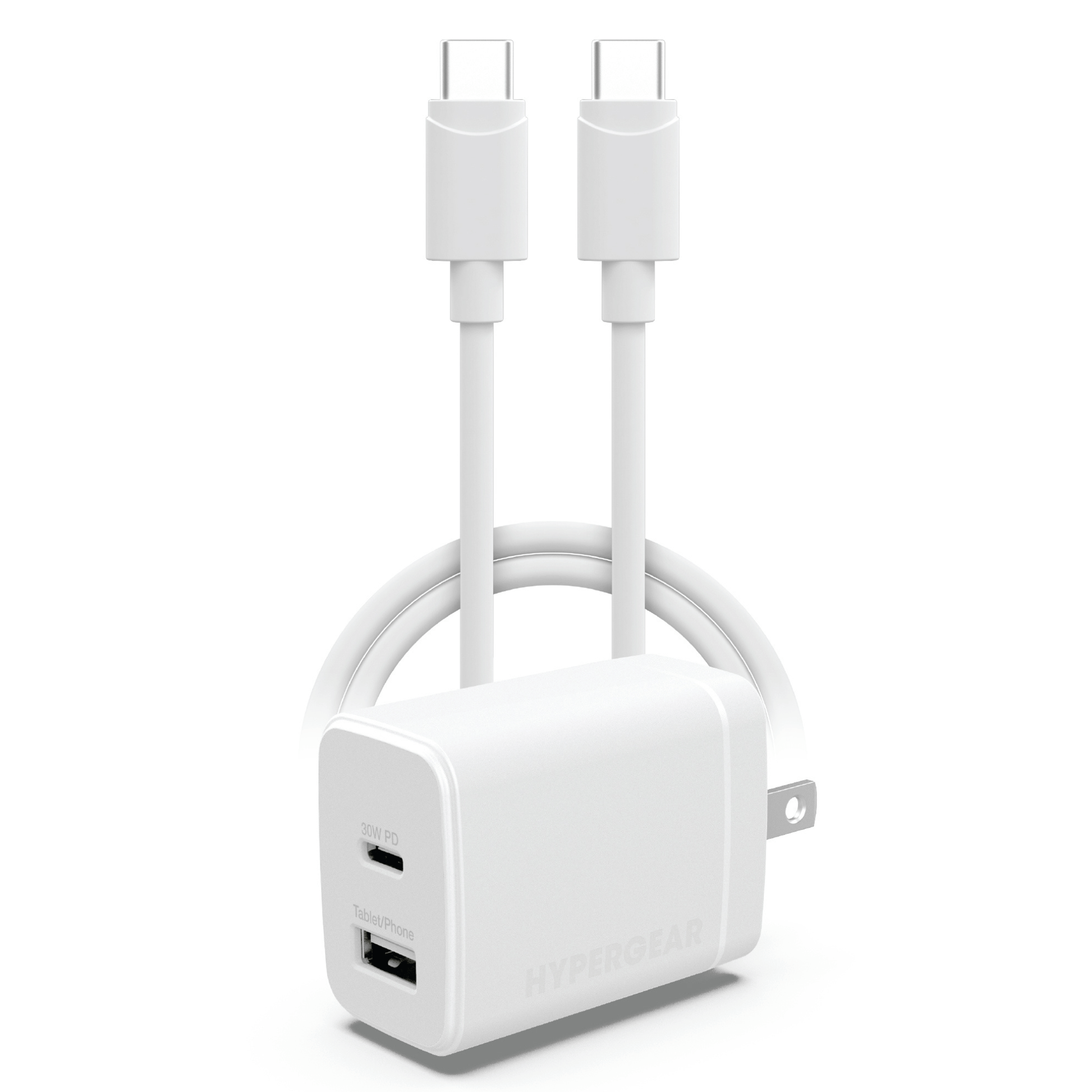 30W PD Dual Wall Charger + USB-C to USB-C