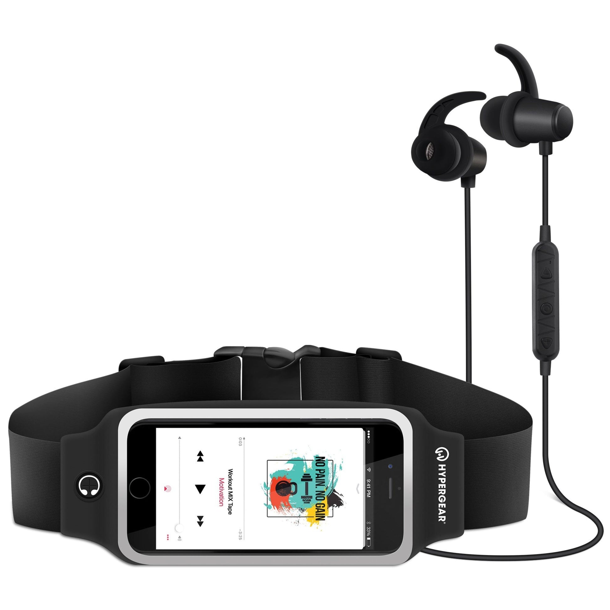ActiveGear Wireless Earphones + Sport Belt