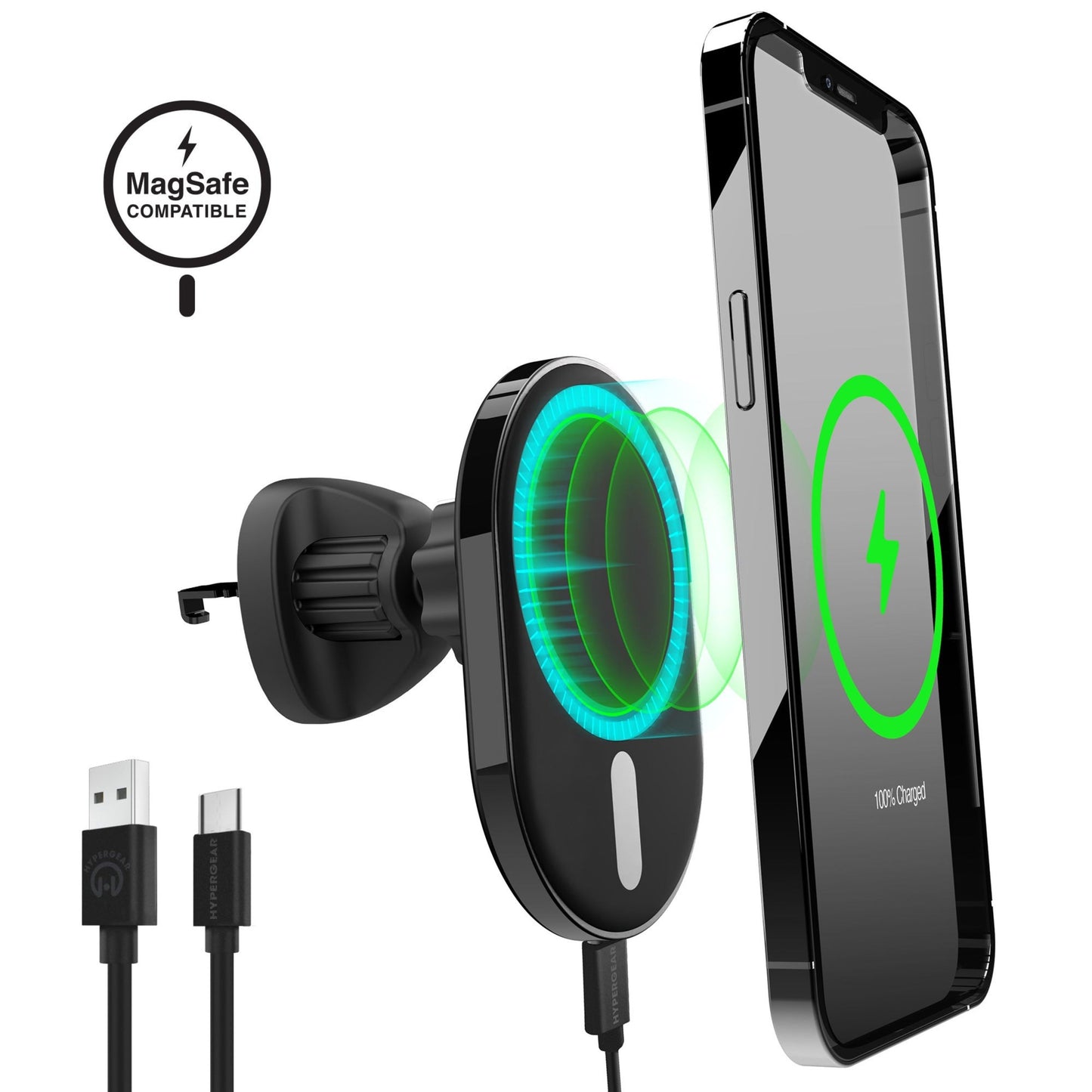 MagVent Wireless Car Charging Mount for iPhone 13