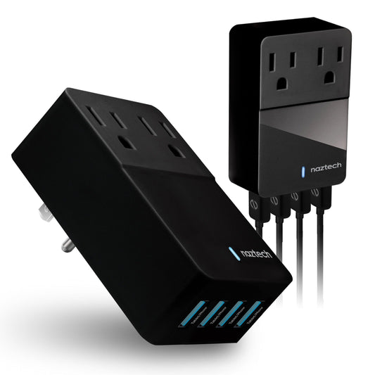 Fast Multi-Device Charger 2 Outlets 4 USB Port