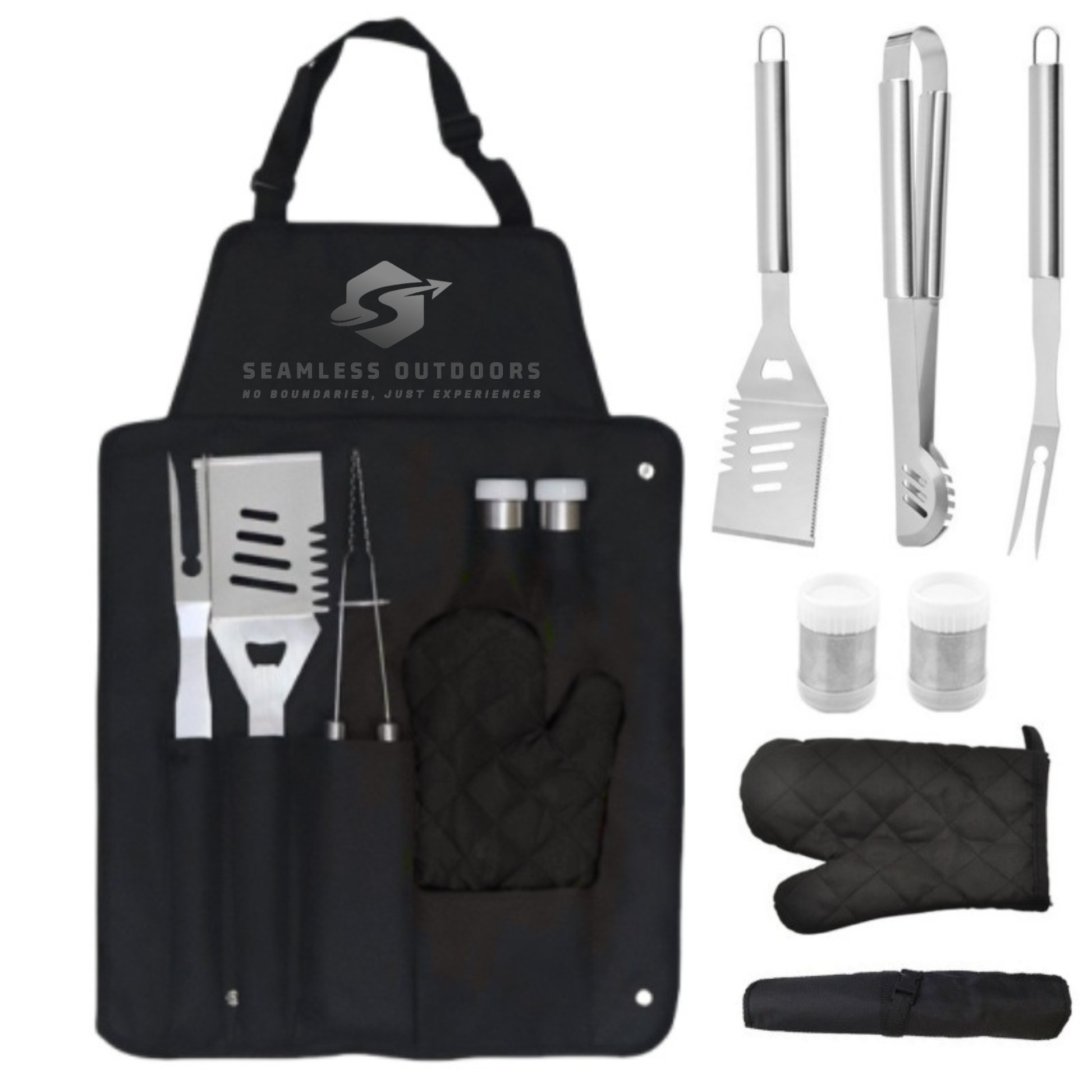 Seamless Outdoors Apron With Grill Accessories