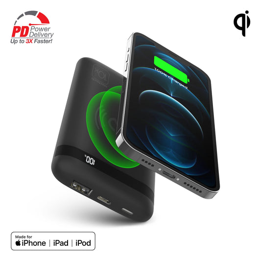 PowerBolt PD Wireless Power Bank with MFI Input