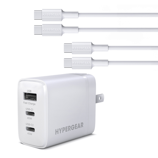 45W USB-C PD PPS Tri-Port GaN Fast Wall Charger